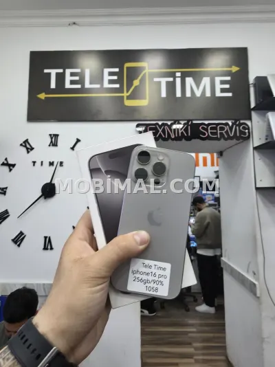 IPhone 16 Pro, 256 GB, Natural Titanium, Zəmanət, Simsiz şarj, Face ID