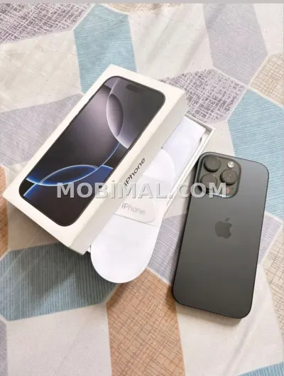 IPhone 16 Pro Max, 256 GB, Black Titanium, Simsiz şarj, Face ID, Sənədlərlə