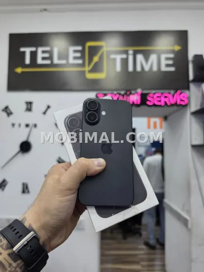 IPhone 16, 128 GB, Qara, Zəmanət, Simsiz şarj, Face ID