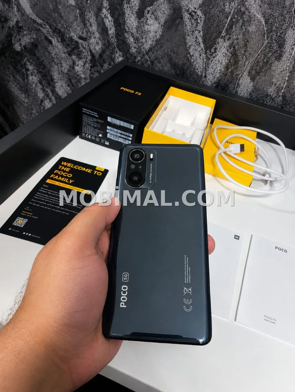 Xiaomi 128 GB, rəng - Qara, Barmaq izi, İki sim kartlı, Face ID