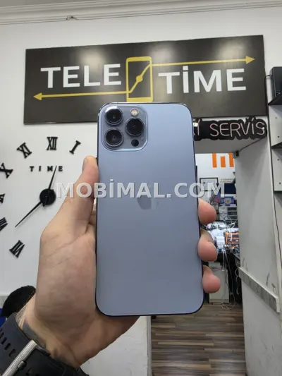 IPhone 13 Pro Max, 128 GB, Sierra Blue, Zəmanət, Simsiz şarj, Face ID