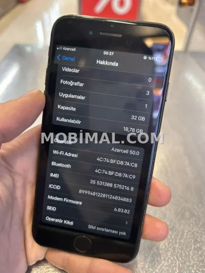 IPhone 7, 32 GB, Qara, Barmaq izi