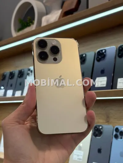 IPhone 14 Pro, 128 GB, Matte Gold, Zəmanət, Simsiz şarj, Face ID