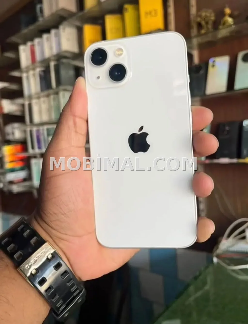 IPhone 13, 128 GB, Starlight, Zəmanət, Simsiz şarj, Face ID