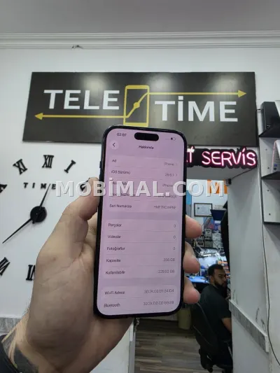 IPhone 15, 256 GB, Black Titanium, Zəmanət, Simsiz şarj, Face ID