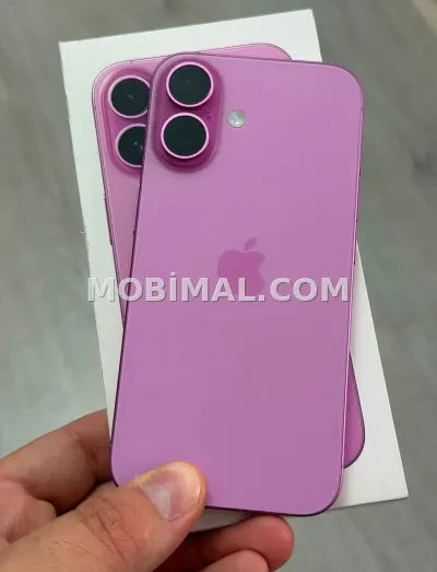 IPhone 16, 128 GB, Çəhrayı, Zəmanət, Simsiz şarj, Face ID