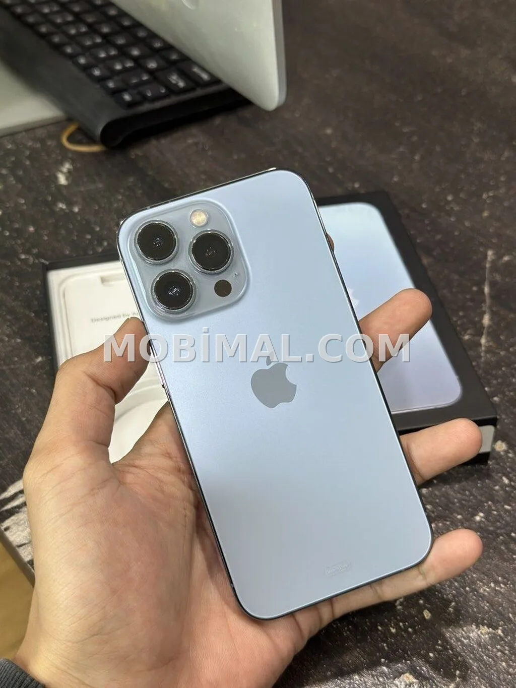 IPhone 13 Pro, 128 GB, Sierra Blue, Zəmanət, Face ID, Sənədlərlə